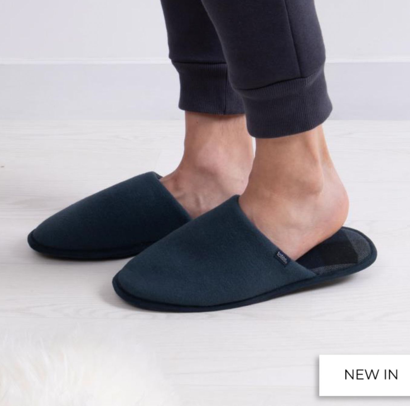 Totes Mens Jersey Mule Slippers