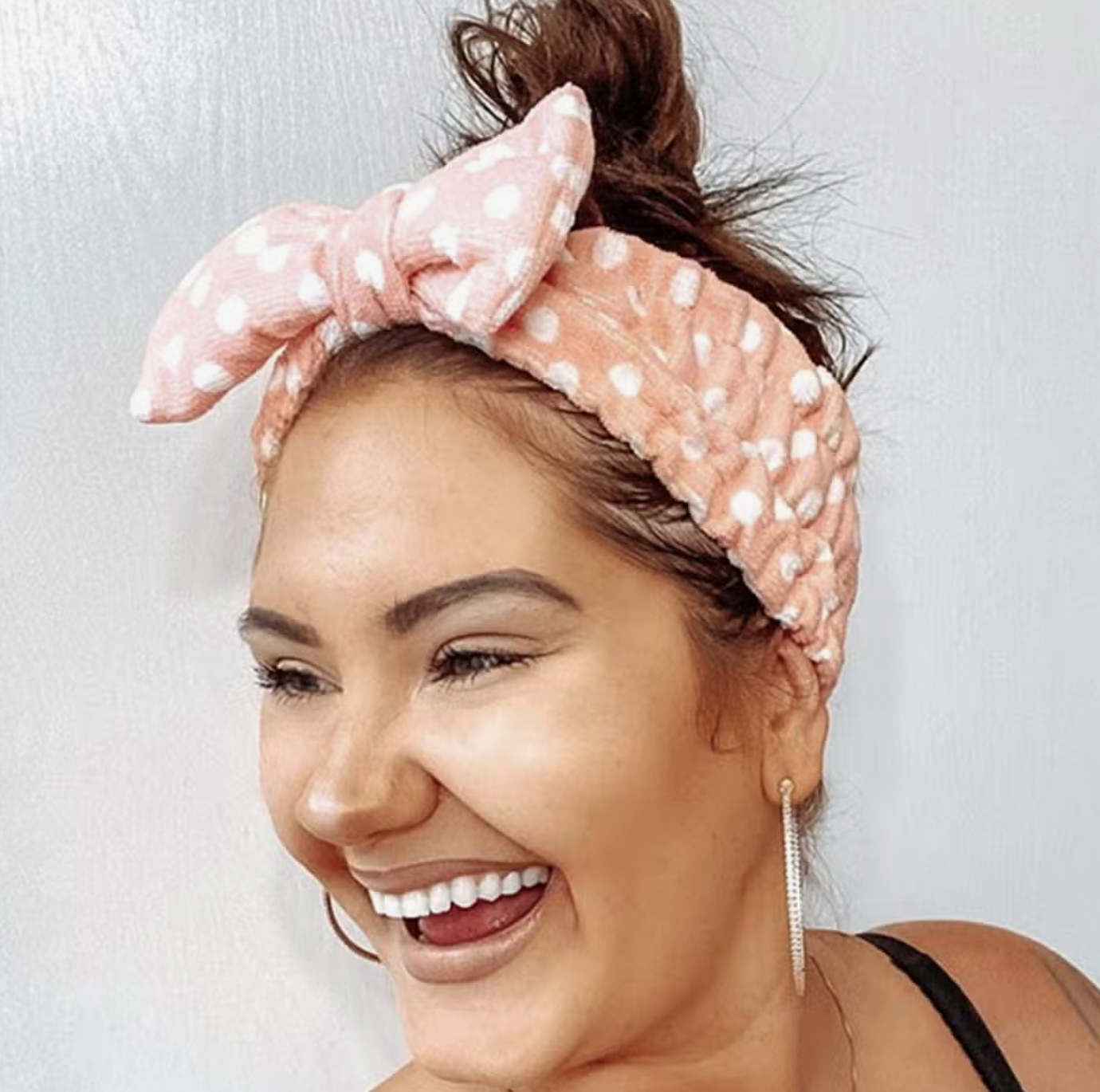 Towelling Make Up Headband | Pink