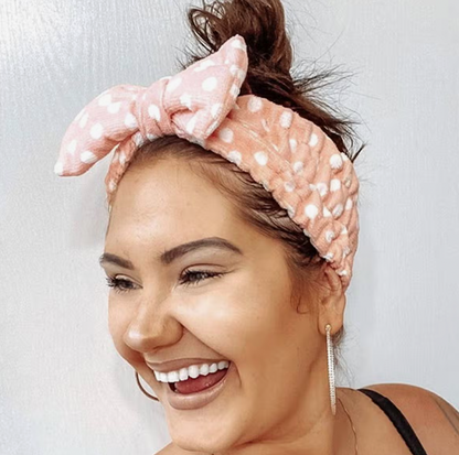 Towelling Make Up Headband | Pink