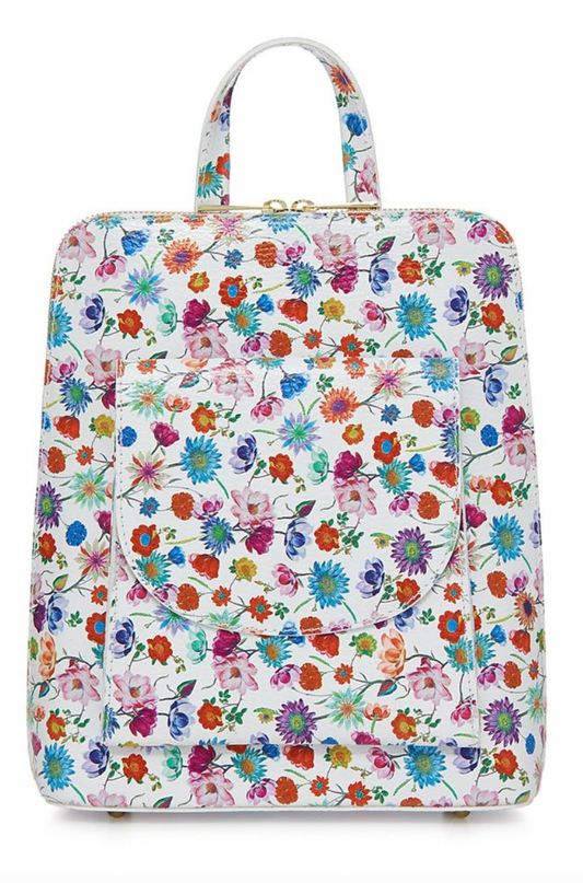 Leather 2 In One Crossbody & Backpack | Floral