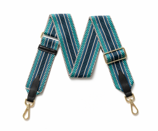 Bag Strap | Blue Stripes & Dots