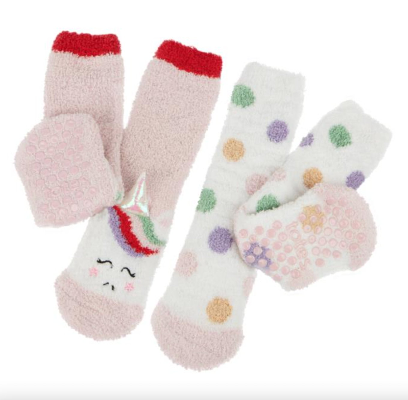 totes toasties | Kids Unicorn Slipper Socks (Twin Pack)