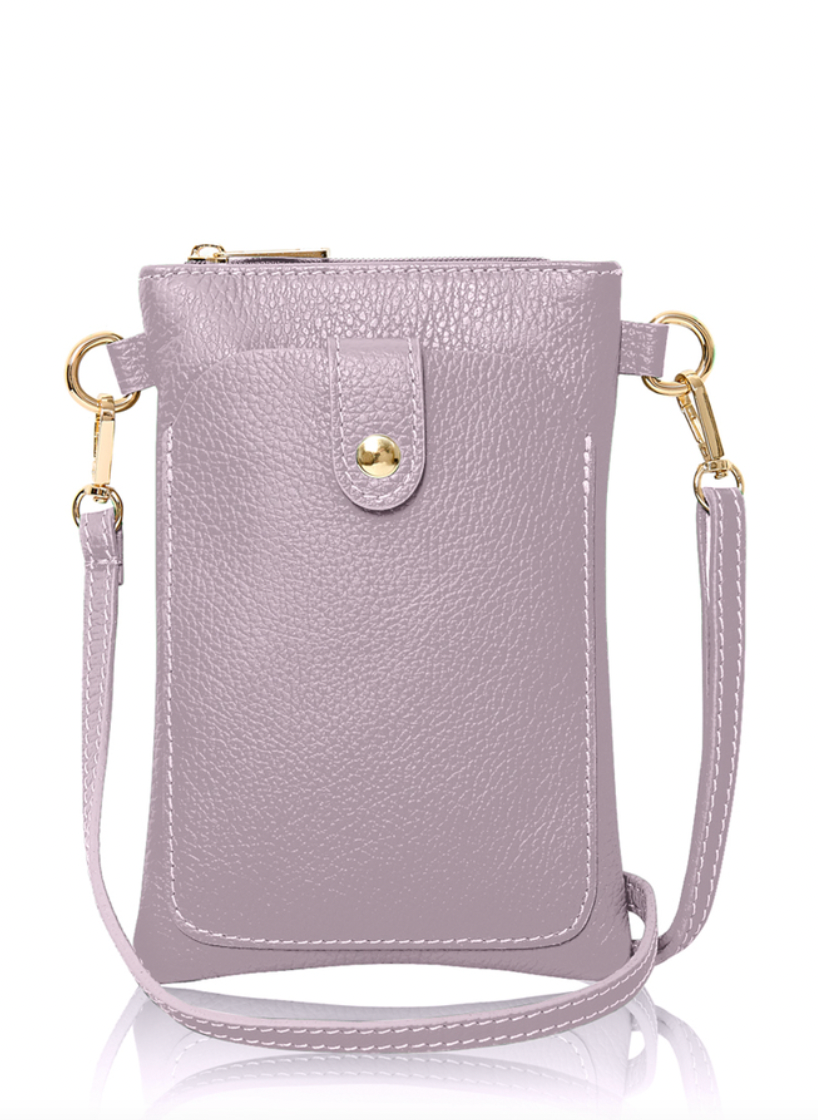 Leather Slim Pouch Crossbody Bag