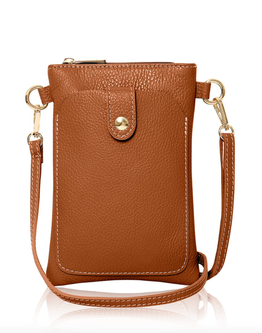 Leather Slim Pouch Crossbody Bag