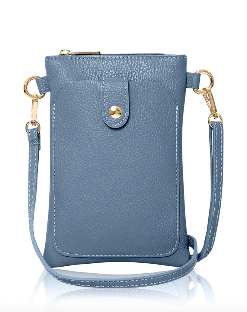 Leather Slim Pouch Crossbody Bag