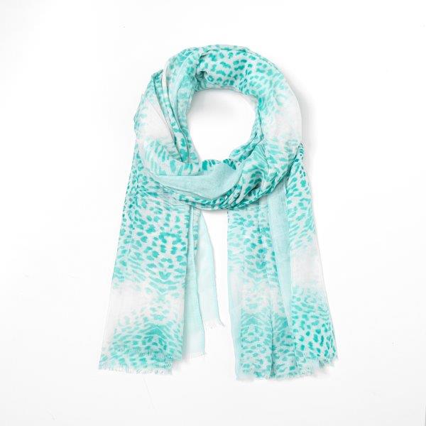 Spring Summer Leopard Scarf | Green