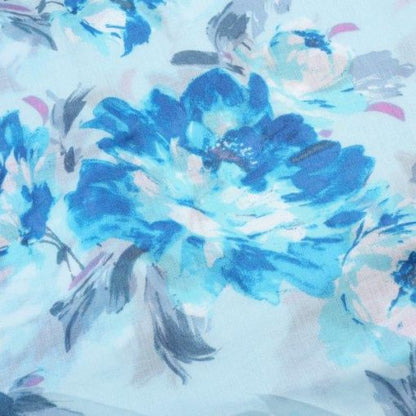 Summer Scarf | Peony Blue