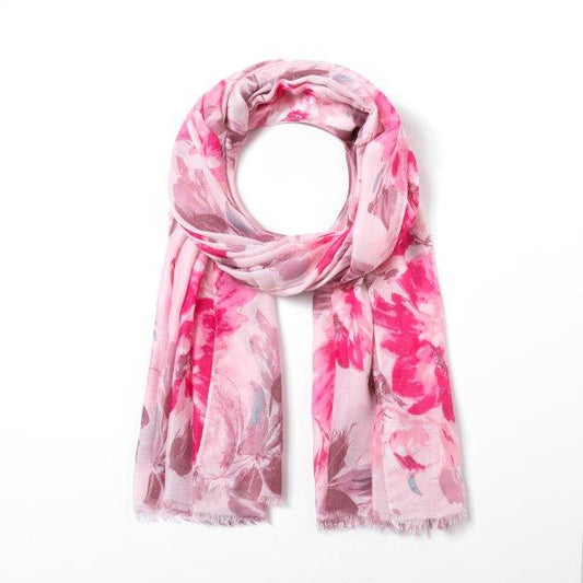 Summer Scarf | Peony Fucshia