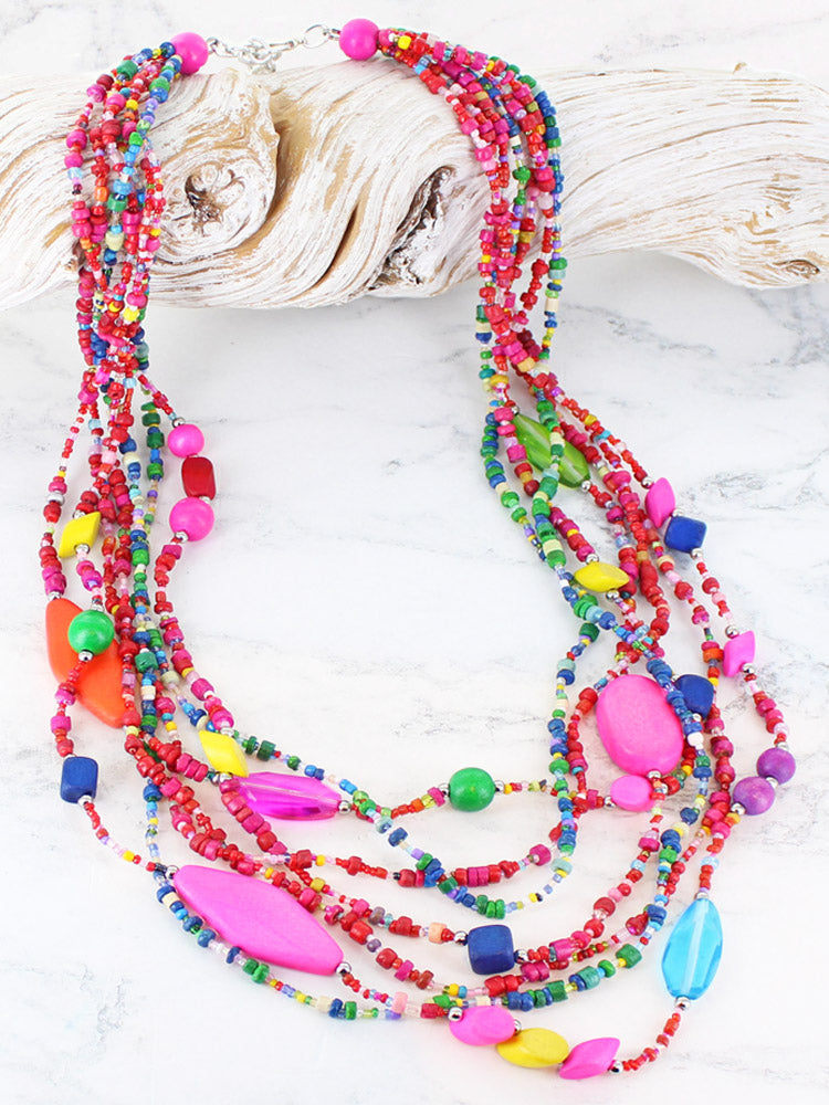 Multi Strand Beaded Necklace