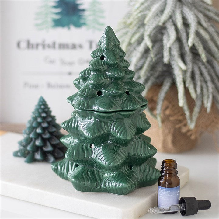 Green Fir Tree Oil Burner & Wax Warmer