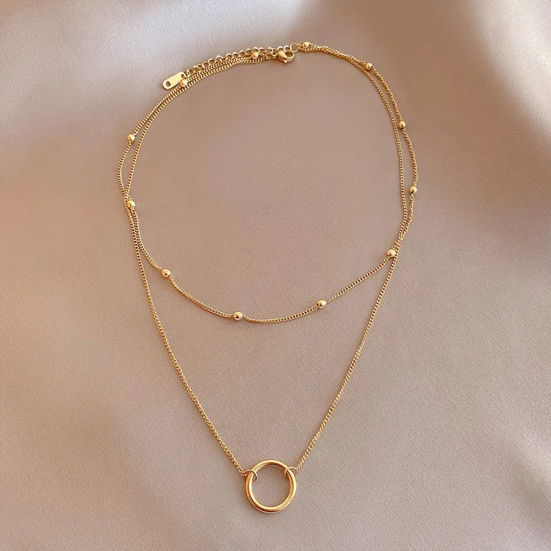 Layered Simple Style Necklace