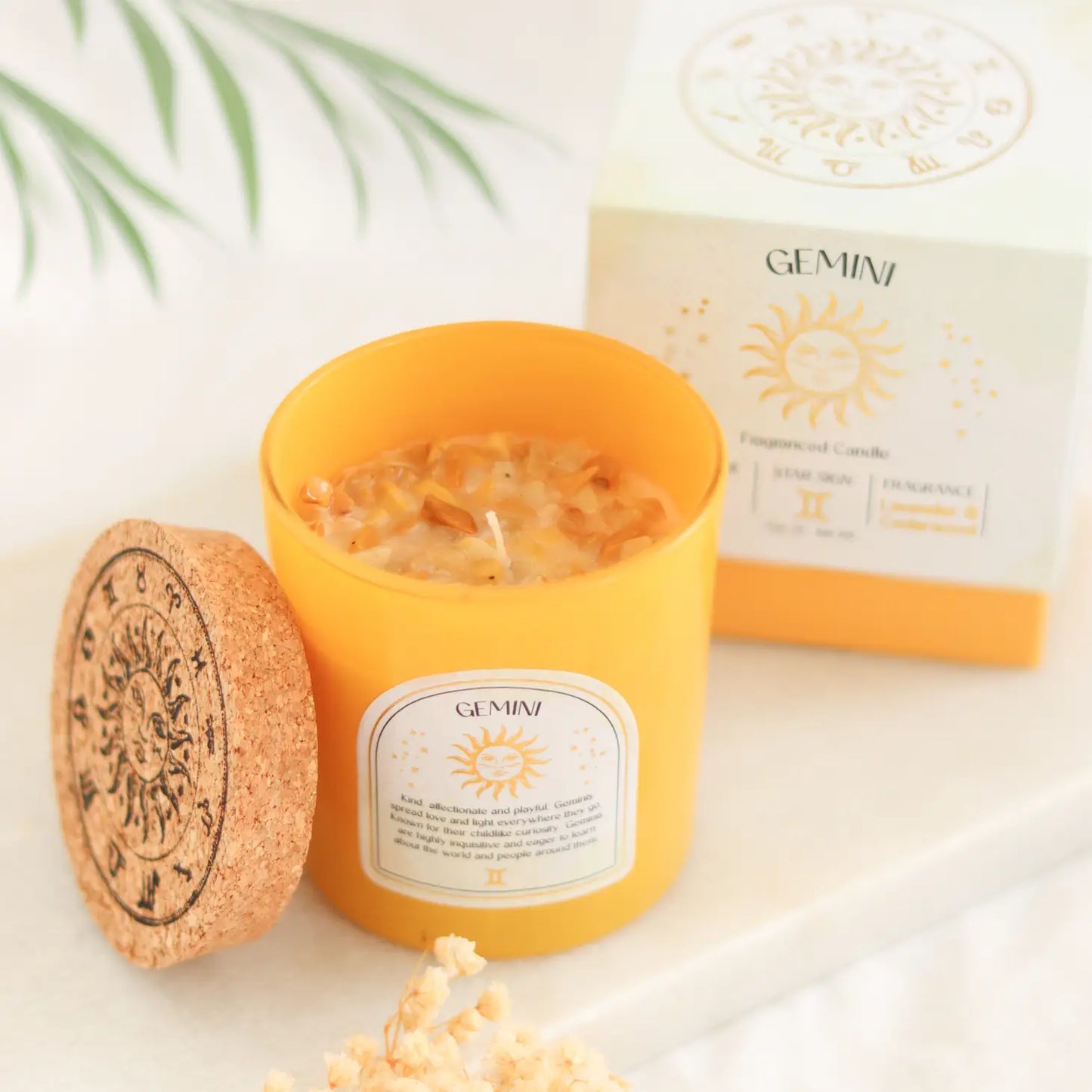 GEMSTONE ZODIAC CANDLE | GEMINI LAVENDER & CEDARWOOD