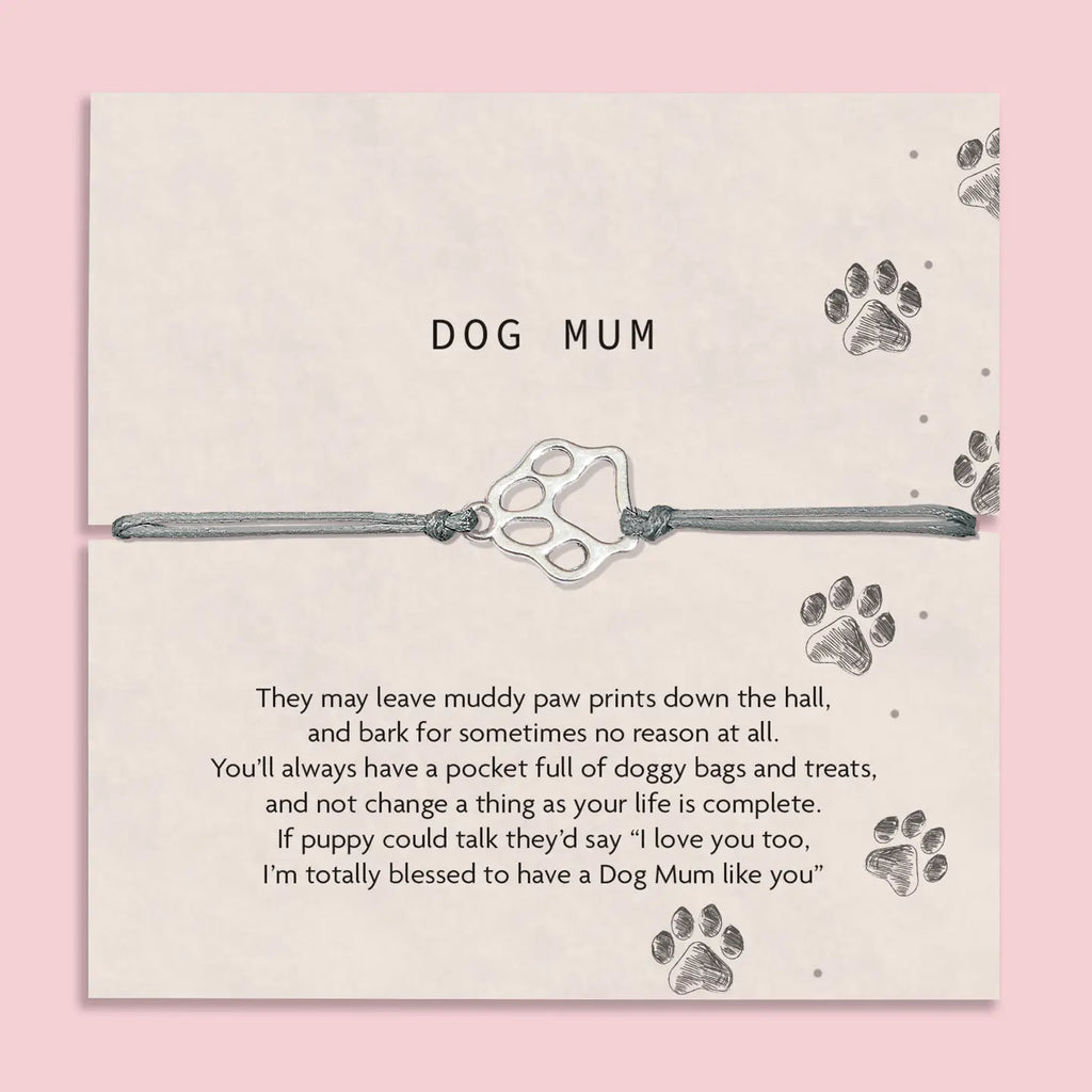 Dog Mum Paw Print Bracelet