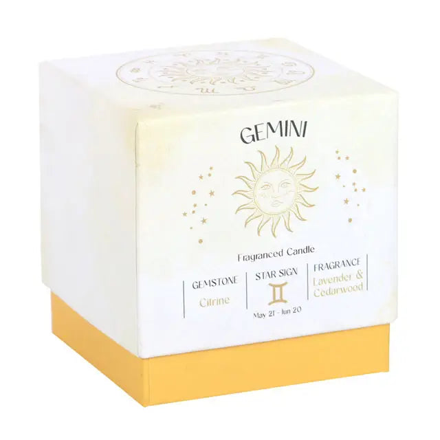 GEMSTONE ZODIAC CANDLE | GEMINI LAVENDER & CEDARWOOD