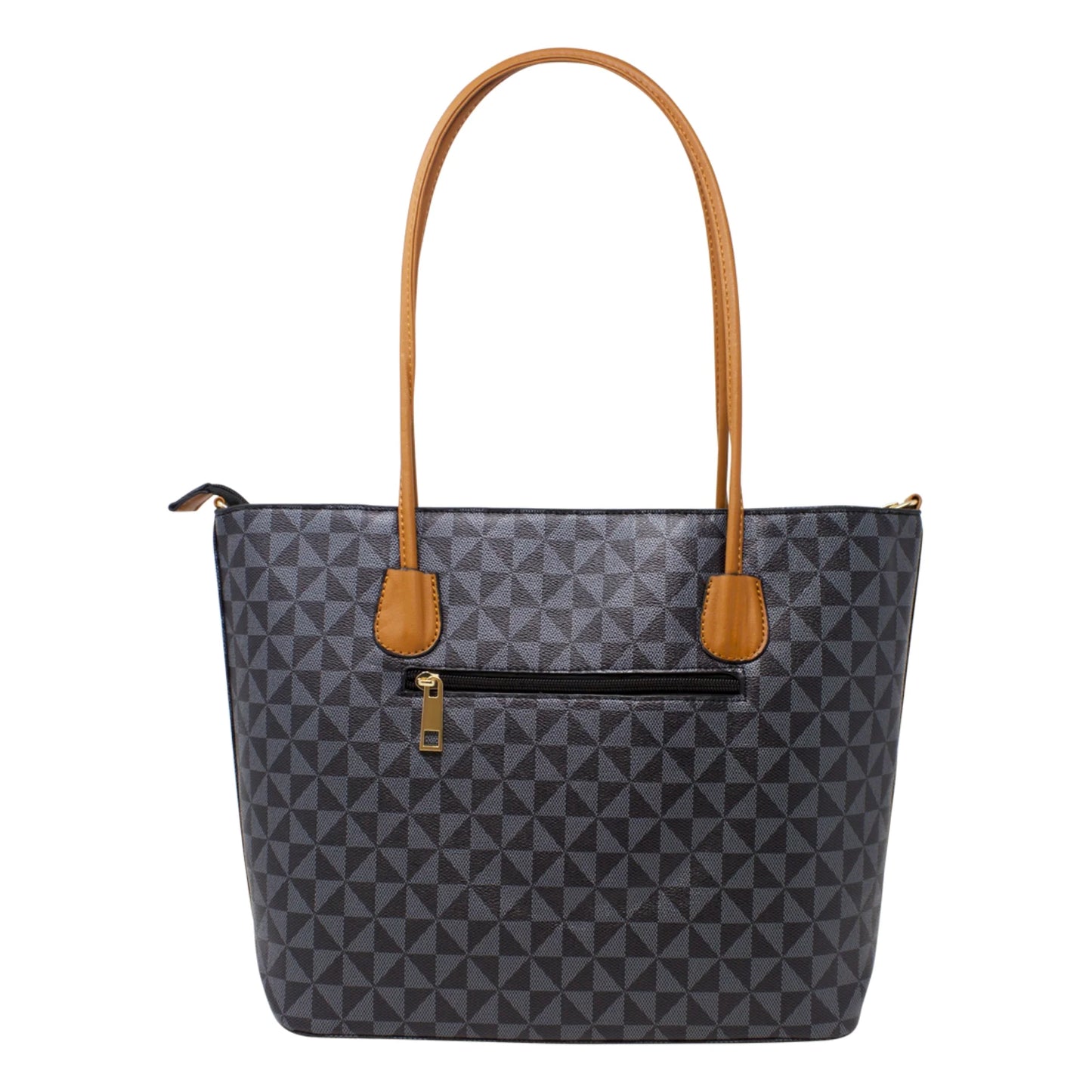 Chequered Tote Bag | Black / Brown