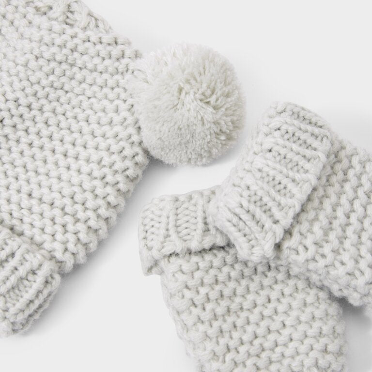 KL Baby Mittens & Hat Set | Grey