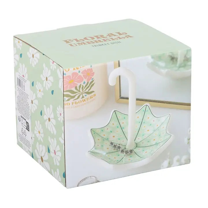 Floral Umbrella Trinket Dish