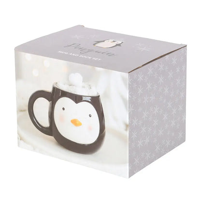 Winter Penguin Mug & Sock Set