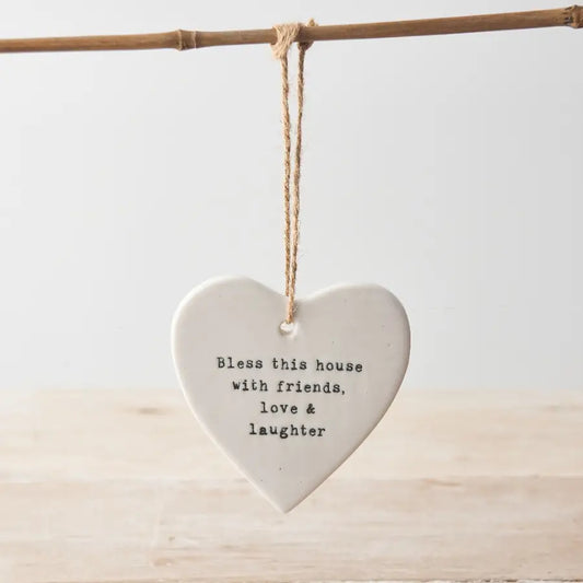 Porcelain Heart | Bless This House 9.5cm