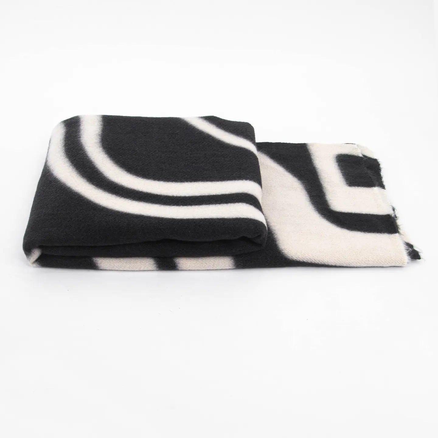 Stripe Geometric Scarf | Black