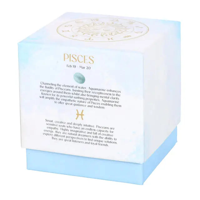 GEMSTONE ZODIAC CANDLE | PISCES GARDENIA