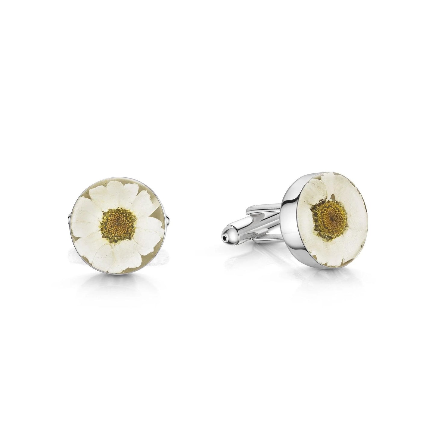 Sterling Silver Cufflinks - Daisy