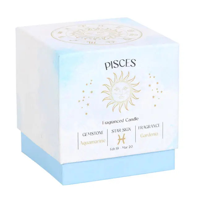 GEMSTONE ZODIAC CANDLE | PISCES GARDENIA