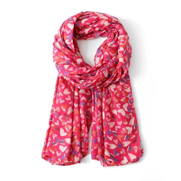 Eco Style Scarf | Eco Heart Print