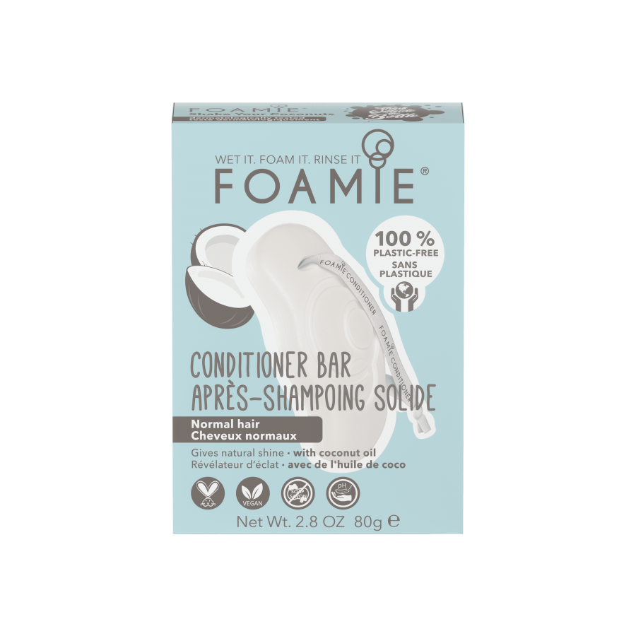 FOAMIE Conditioner Bar | Plastic Free, Soap Free | Coconut Normal Hair