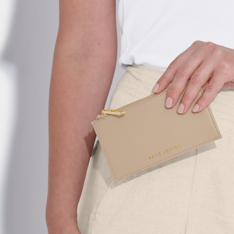 Katie Loxton Faye Coin Purse & Card Holder | Light Taupe