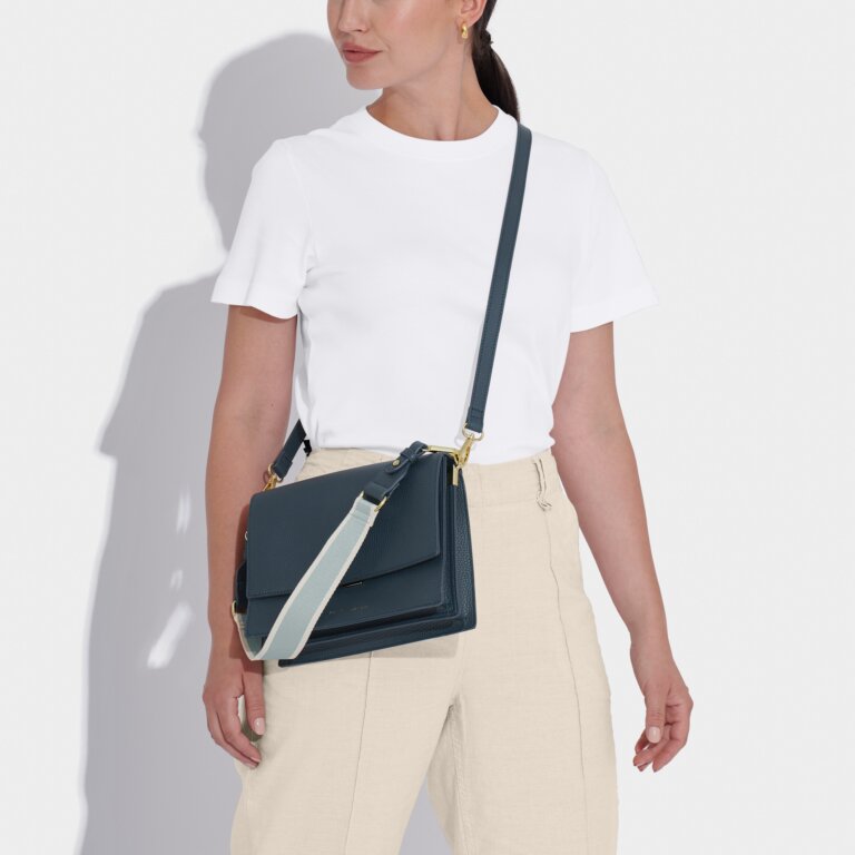 Katie Loxton Orla Canvas Strap Crossbody Bag | Navy