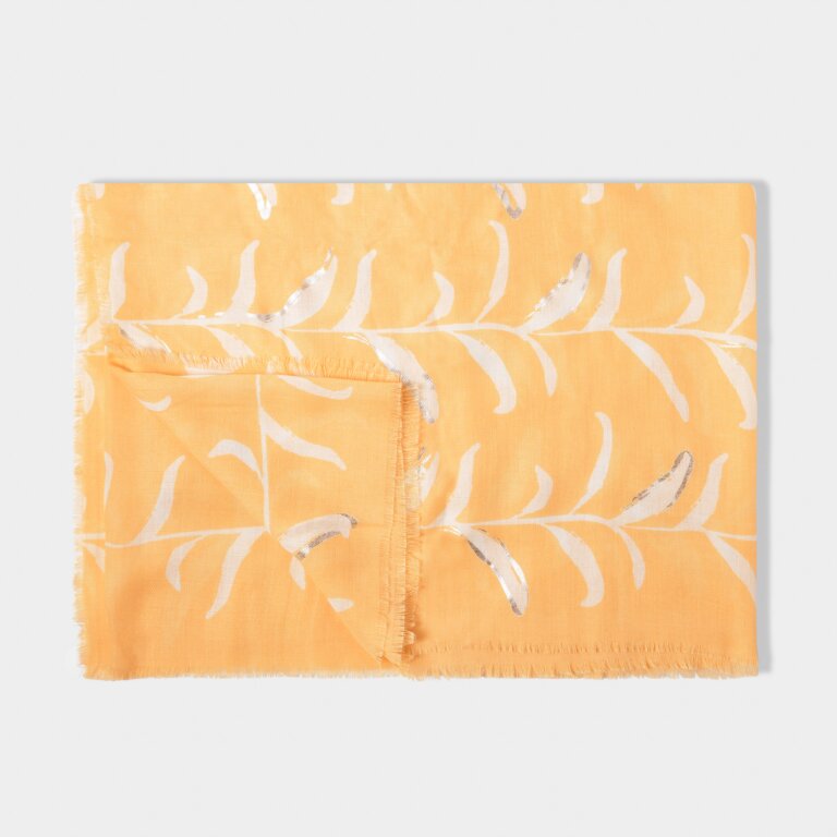 Katie Loxton Scarf | Vine Leaf Yellow & Silver