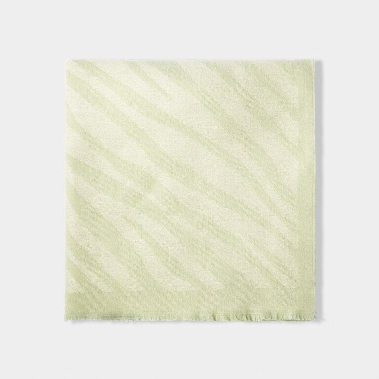 Katie Loxton Printed Blanket Scarf | Zebra | Off White/Sage