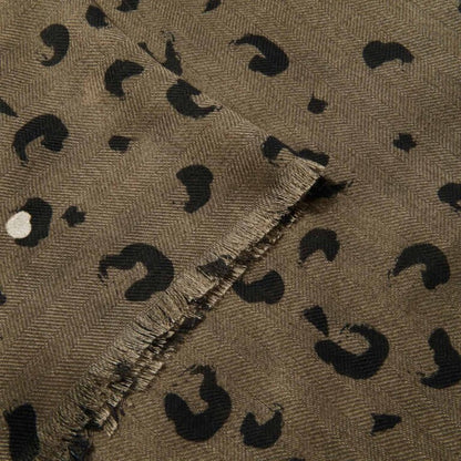 KL Printed Scarf | Metallic Scarf Leopard