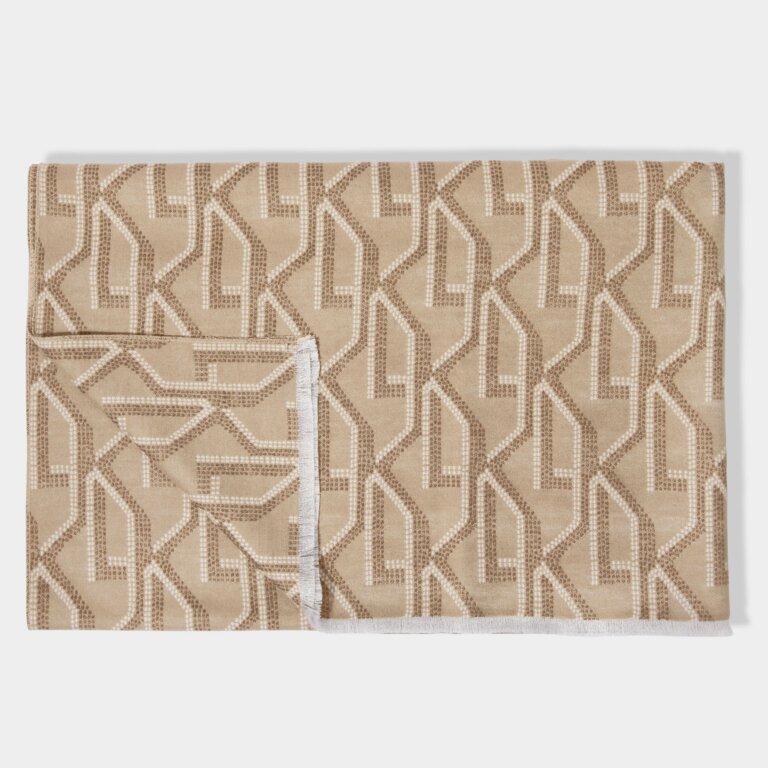 Katie Loxton Printed Scarf | Signature Scarf | Taupe