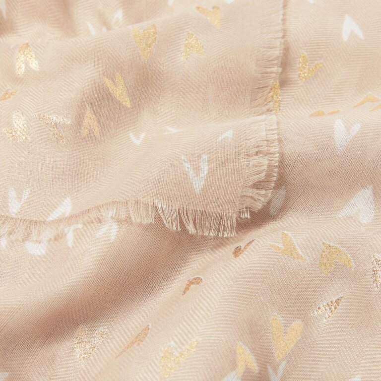 Katie Loxton Foil Print Scarf | Scattered Heart