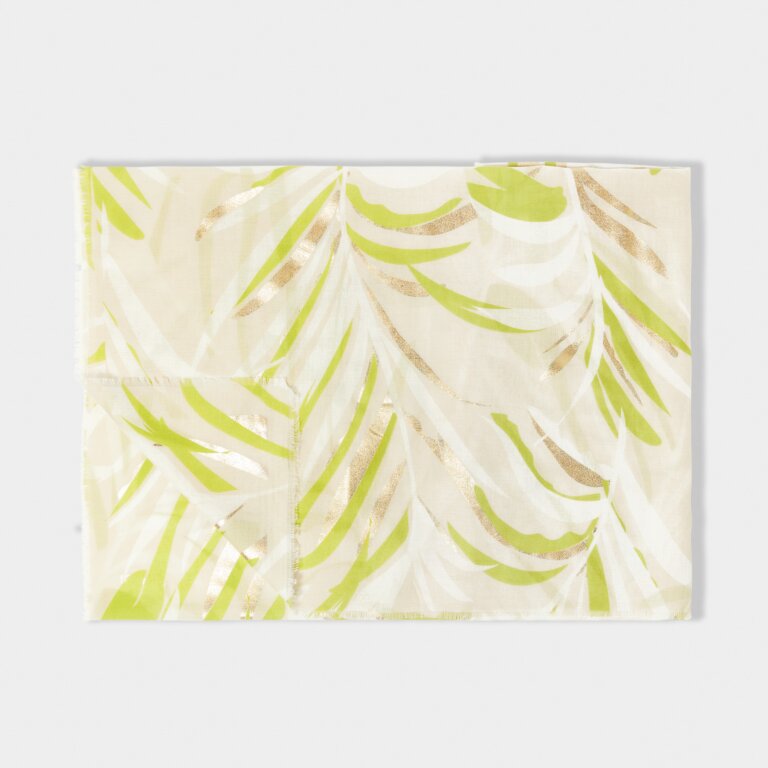 Katie Loxton Foil Print Scarf | Palm Leaf