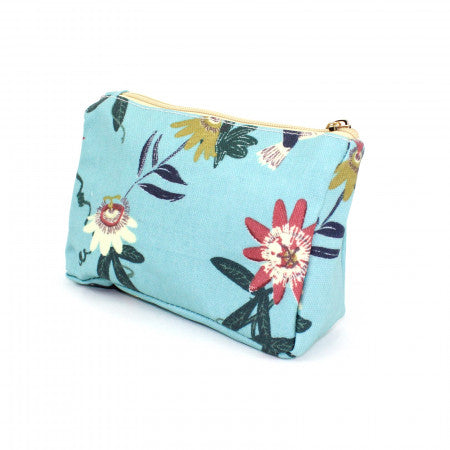 Passionflower Make Up Bag | Blue