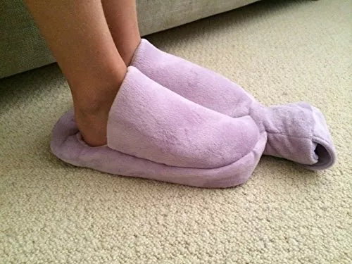 Boxed Double Foot Warmer Hot Water Bottle | Lilac