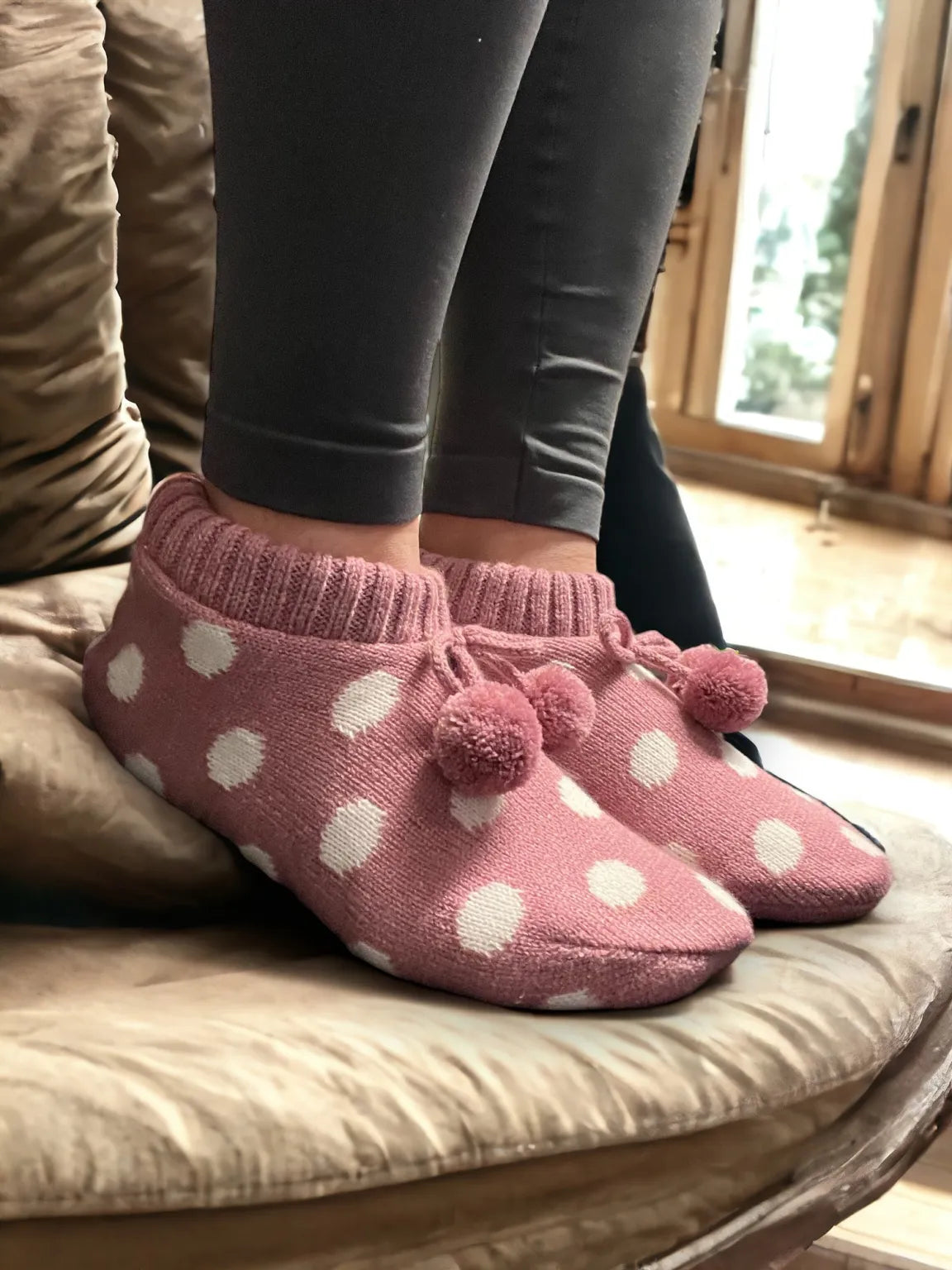 Splendid Spots Pink Super Cosy Slipper Socks