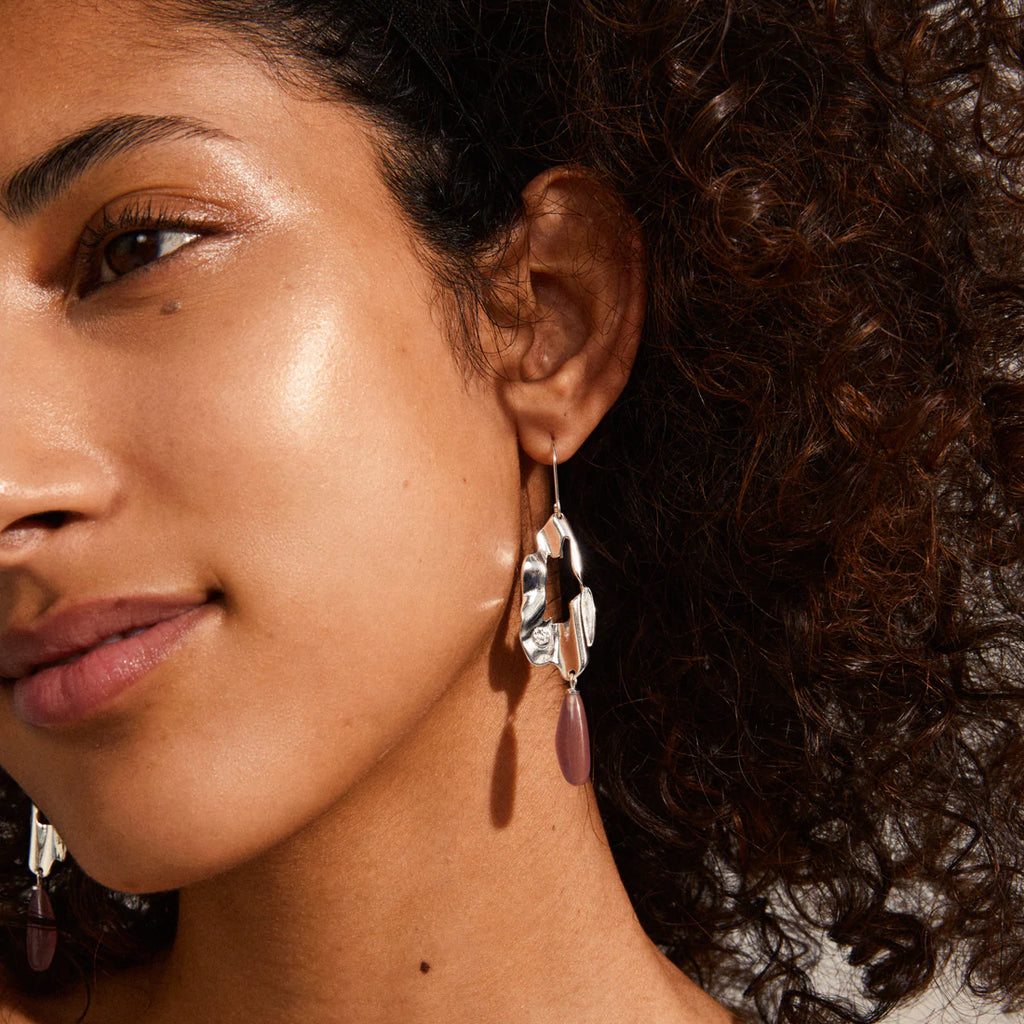 Pilgrim: Freedom Rose Pendant Earrings SP