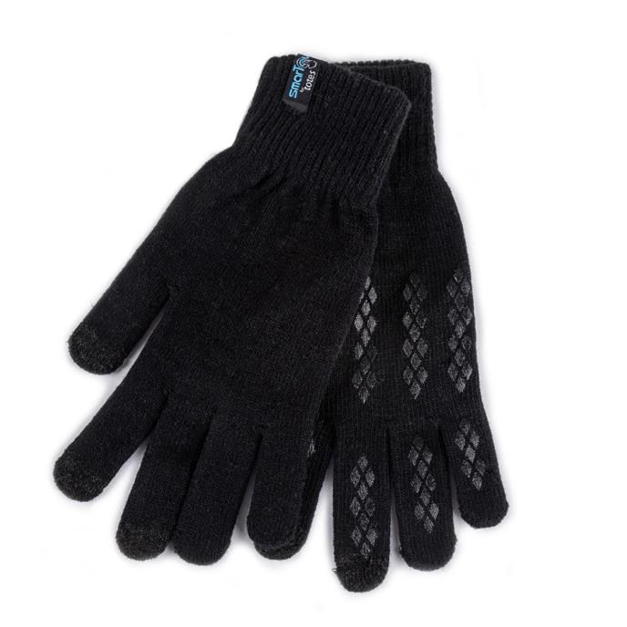 Totes Mens Stretch Knitted Smart Touch Gloves