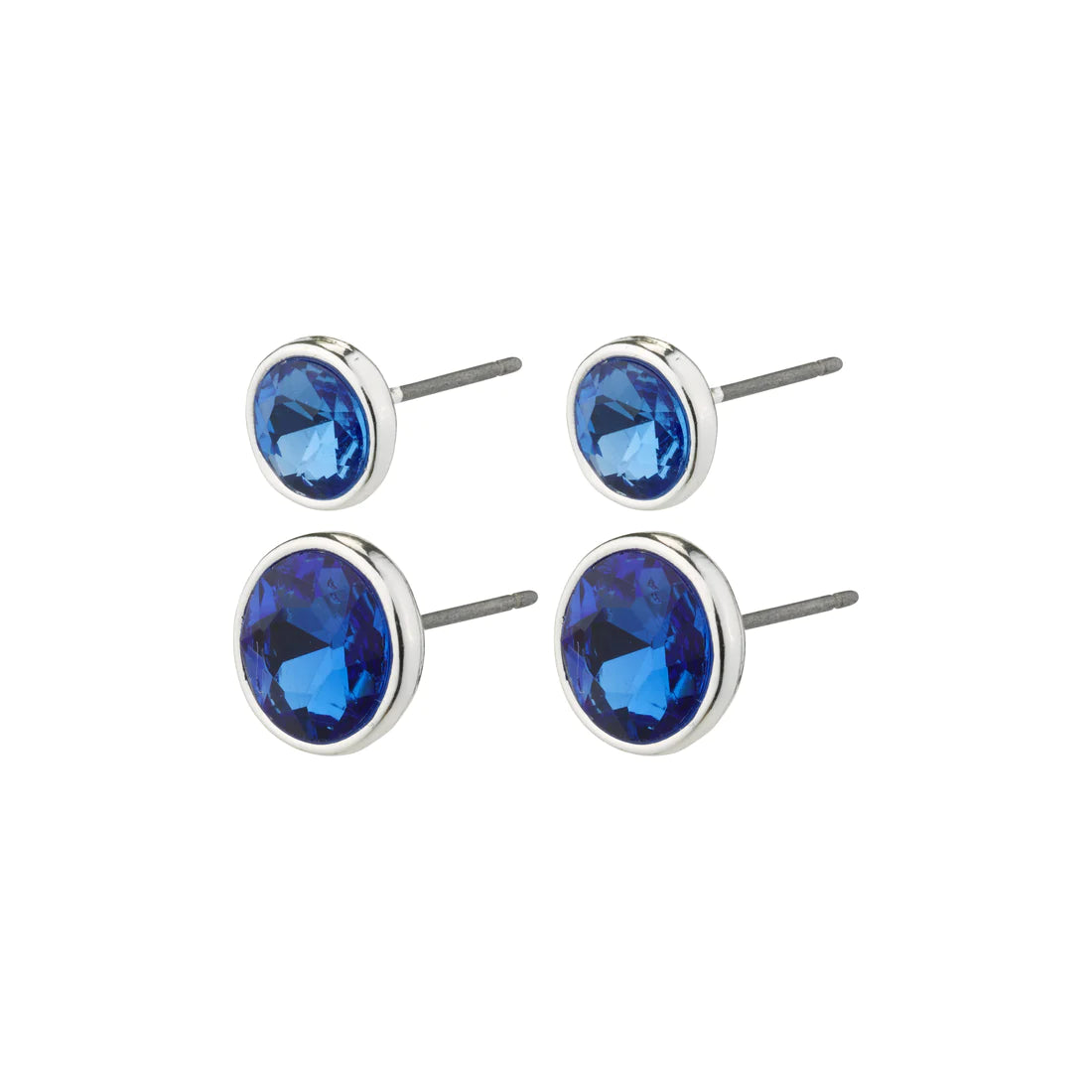 Pilgrim: Callie Recycled Crystal Earrings Blue/SP