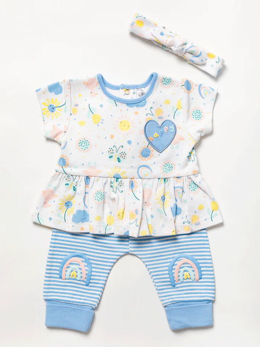 Baby Girls 3pc Summer Set | Happy Heart