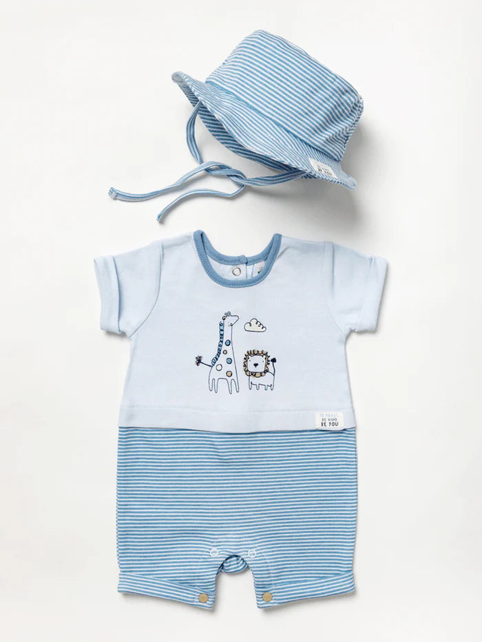 Baby Boy Romper & Sunhat Set