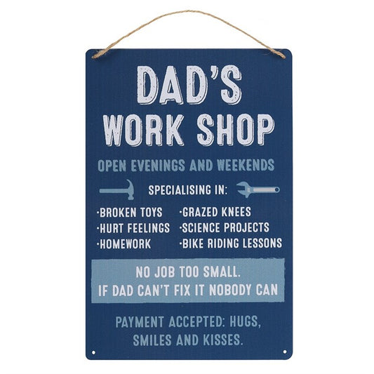 Dad's Workshop Hanging Sign