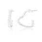 Sterling Silver Sephora Heart Hoop Earrings