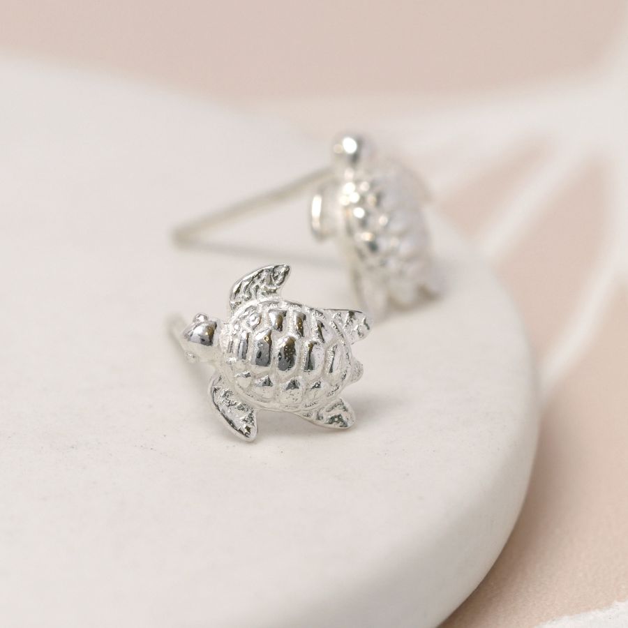 Sterling Silver Sea Turtle Studs