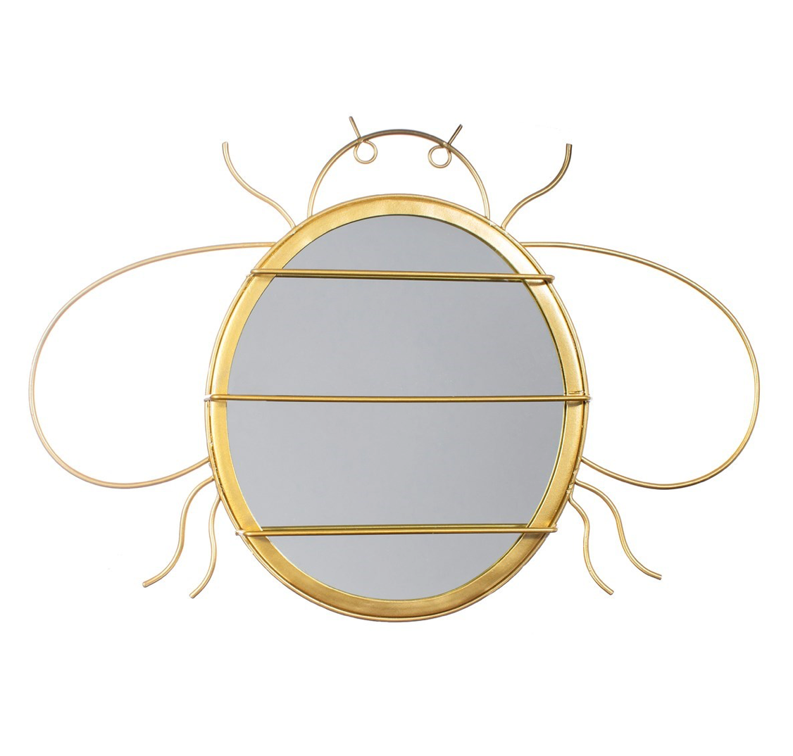 Gold Bee Mirror & Jewellery Hanger