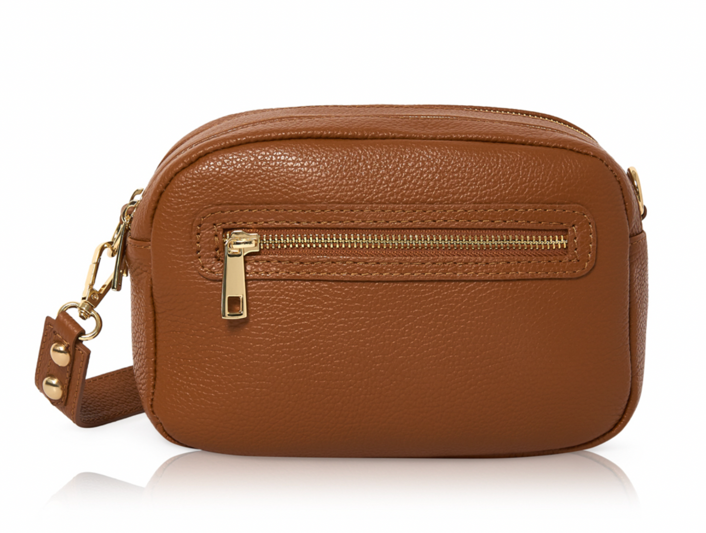 Leather Crossbody | Double Zipped